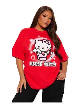 Cupid Hello Kitty Double Sided Graphic T-Shirt